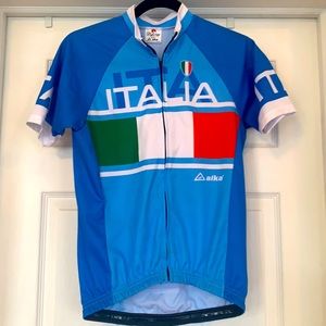 Blue Italia Italy Bicycling Athletic Jersey - image 1